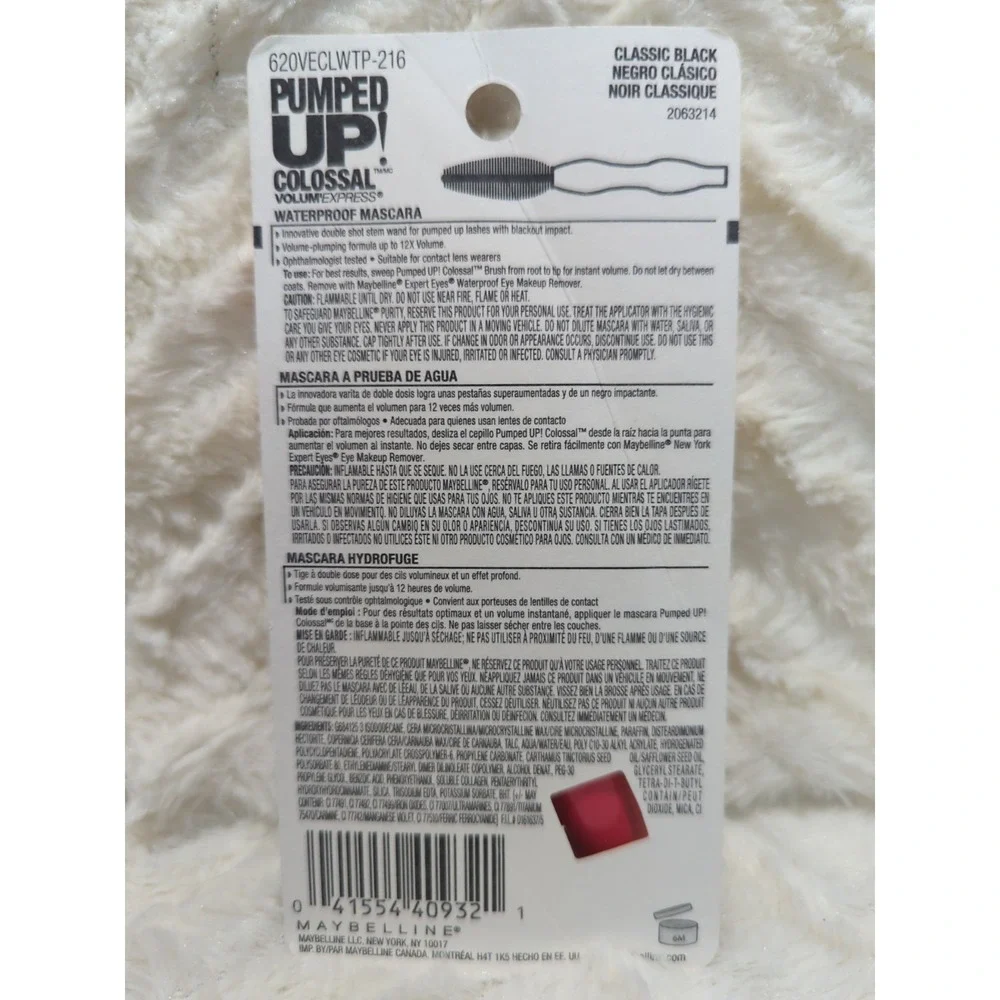 Maybelline Volum'‎ Express Mascara Pumped Up Colossal Waterproof .32fl oz #216